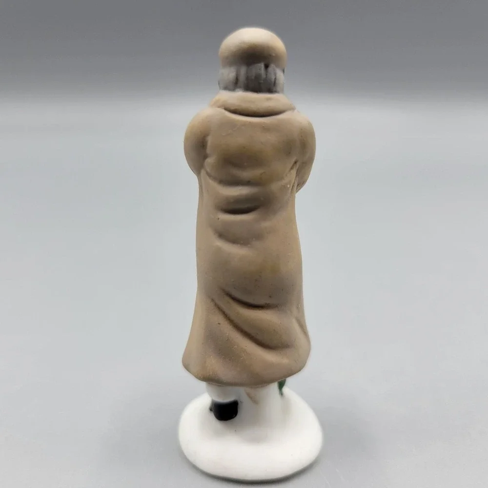 Vintage O'Well Porcelain Figurine Man Holding Puppies Home Shelf Decor